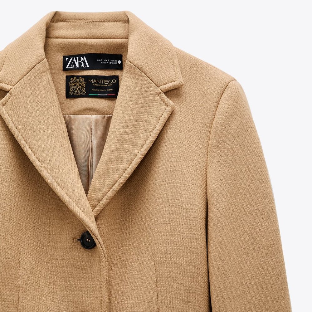 Zara Manteco Wool Blend Coat - Picture 10 of 11